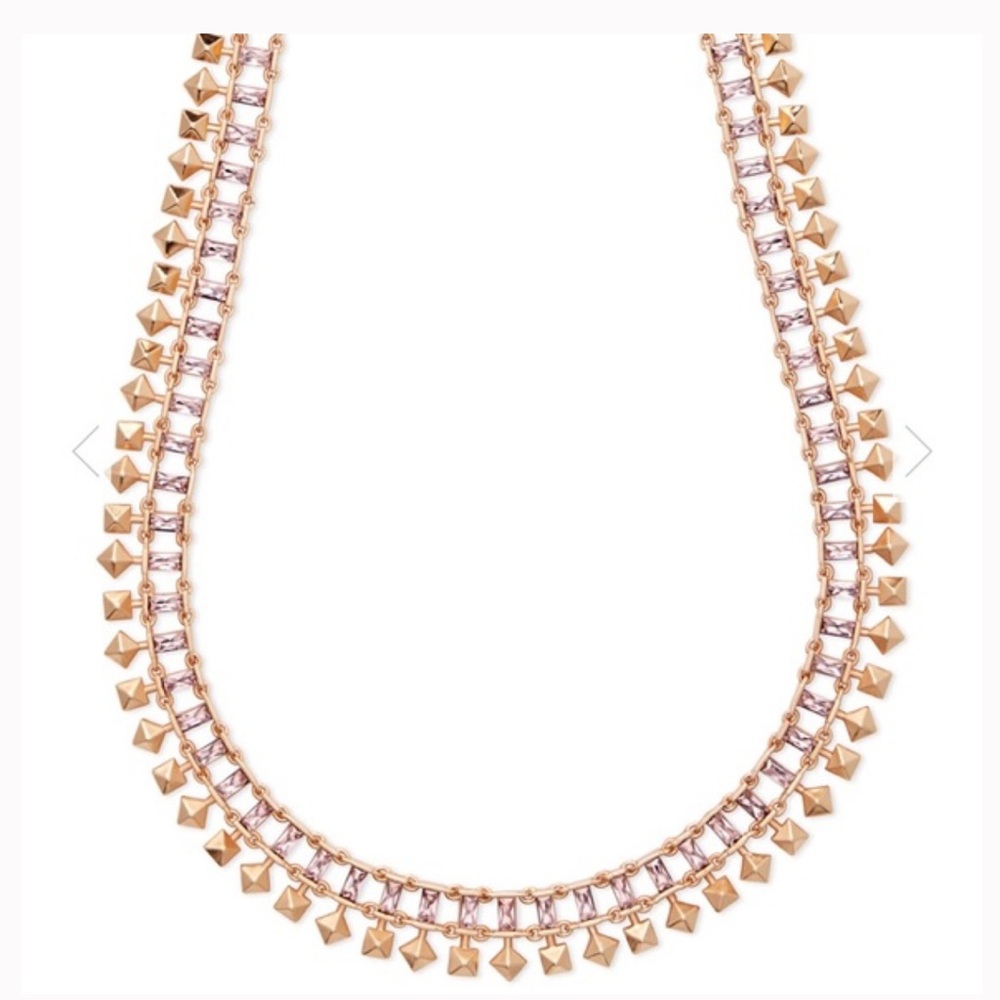 NWT Kendra Scott Oscar Rose Gold Choker Necklace - Picture 2 of 10